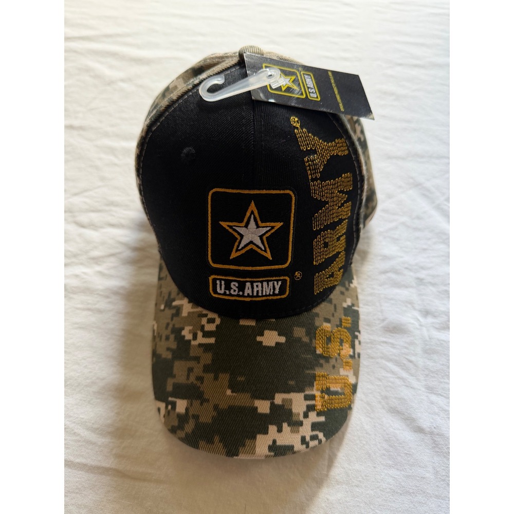 US Army Digital Camo Baseball Cap KYS Design Black Tactical Hat NWT OSFM